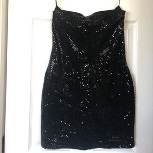 Staples black sequin dress